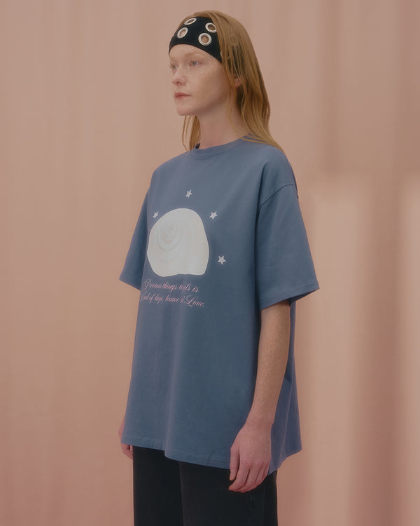 チャーミングシェルTシャツ-BLUE