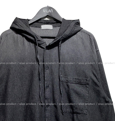 Luca over denim hoodie