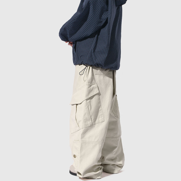 Snap Button Cargo Pants [4color]