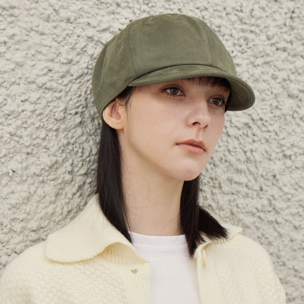 VA Stud Easy Fit Newsboy Cap / Khaki