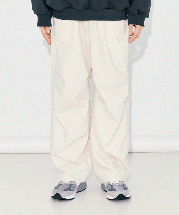 Unmodified Denim String Wide Pants P16  Ivory