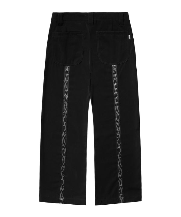 Siber ストライプパンツブラック