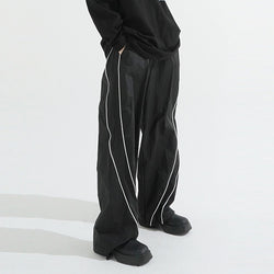 Curve line nylon pants