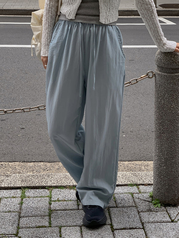 [MADE] Peanut Nylon Banded Waist Spring Summer Sweat Pants (4 color)