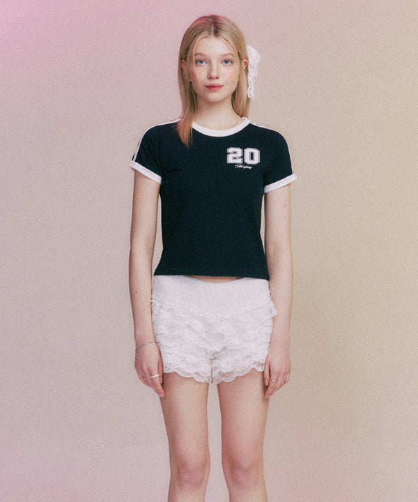 MF FAIRY NUMBER CROP TEE (PINK, IVORY, NAVY)