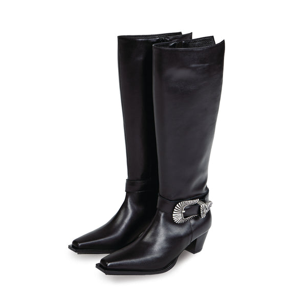 Western buckles long boots