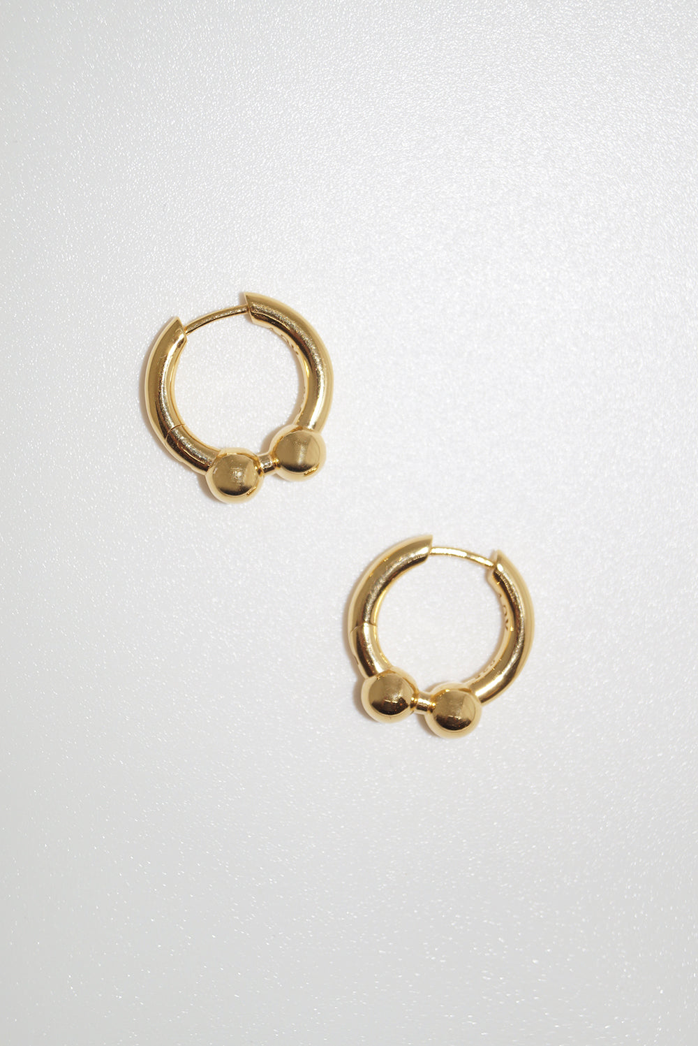 DUAL BALL GOLD EARRINGS