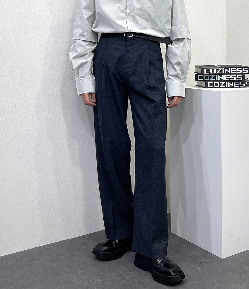 SK Pintuck Wide Slacks (3 colors)