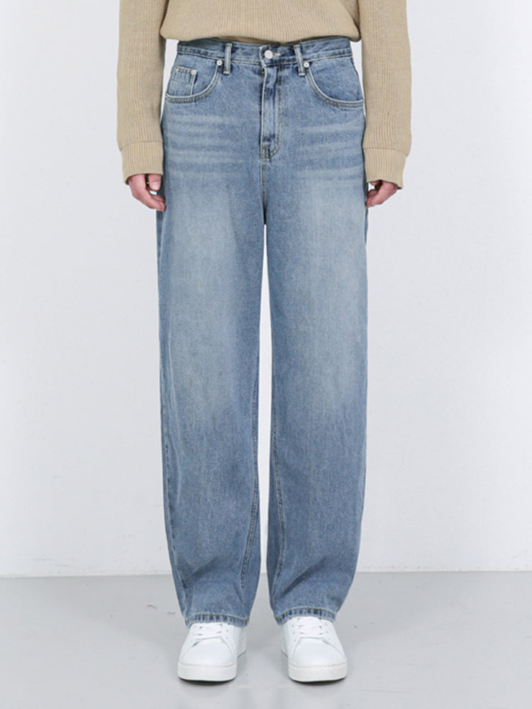 M186 BASIC WIDE DENIM PANTS