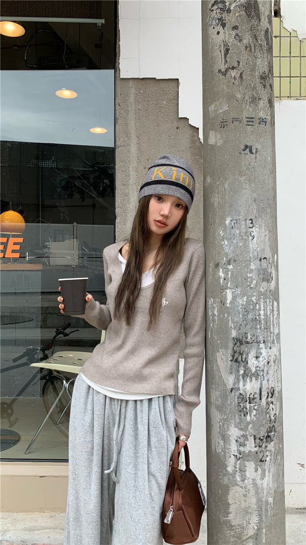 Double layered standard fit knit