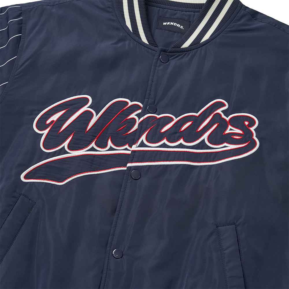 BASEBALL SCRIPT JACKET (NAVY)