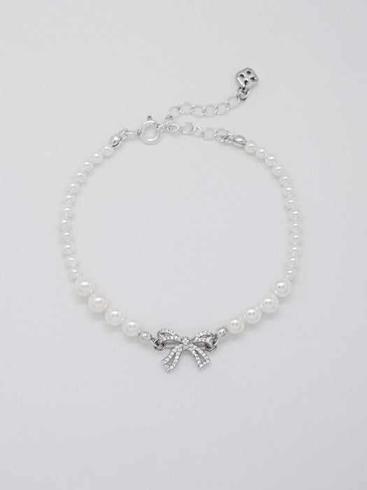 [Silver925] Mysore Bow Pearl Bracelet