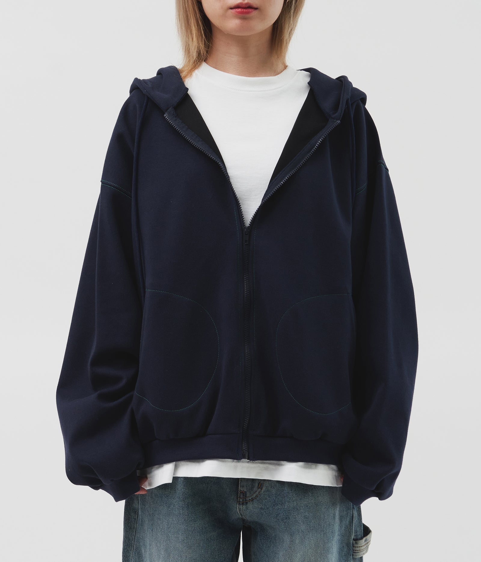 Sola Stitch Hooded Zip Up (3color)