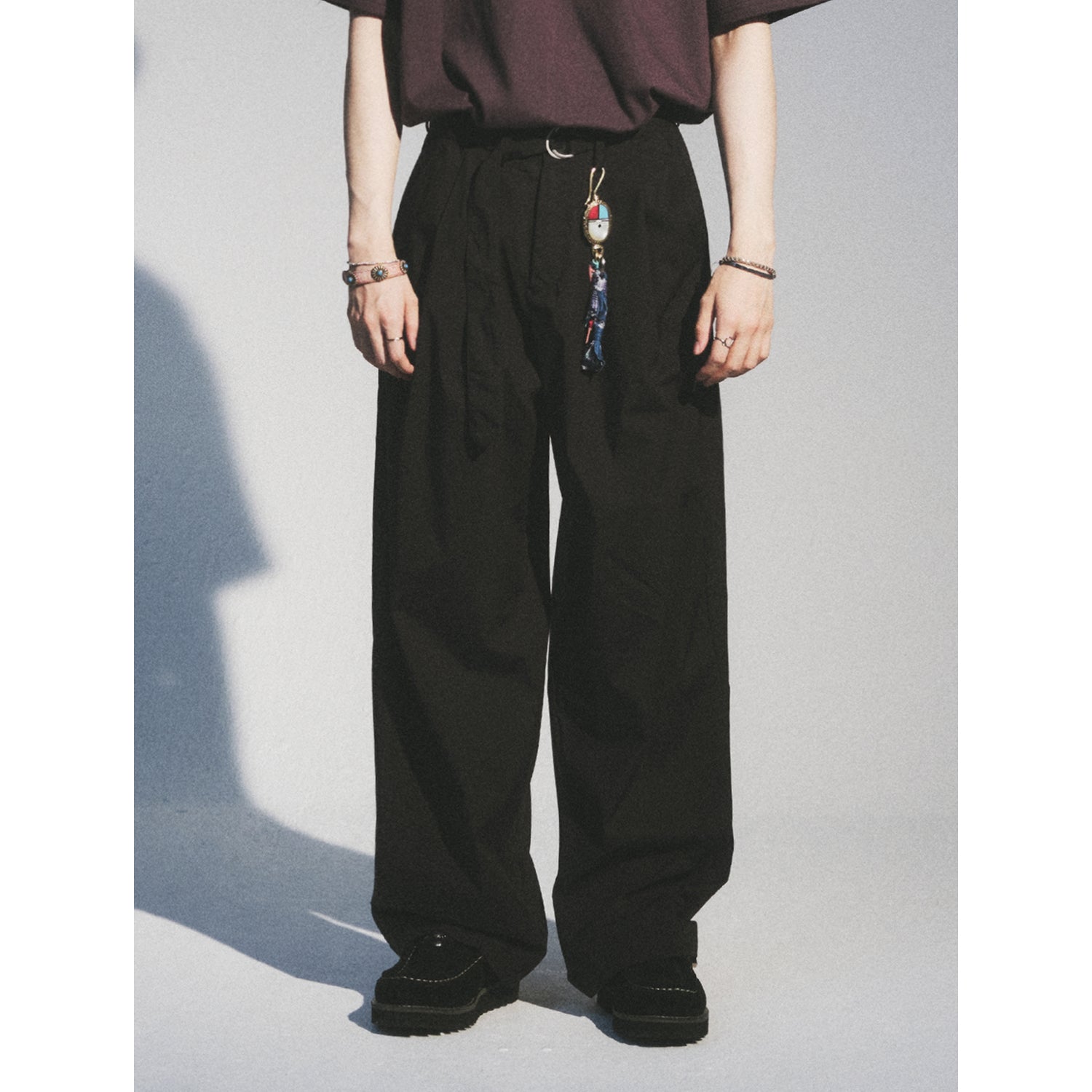 MATIX RELAXED BELTED PANTS_BK