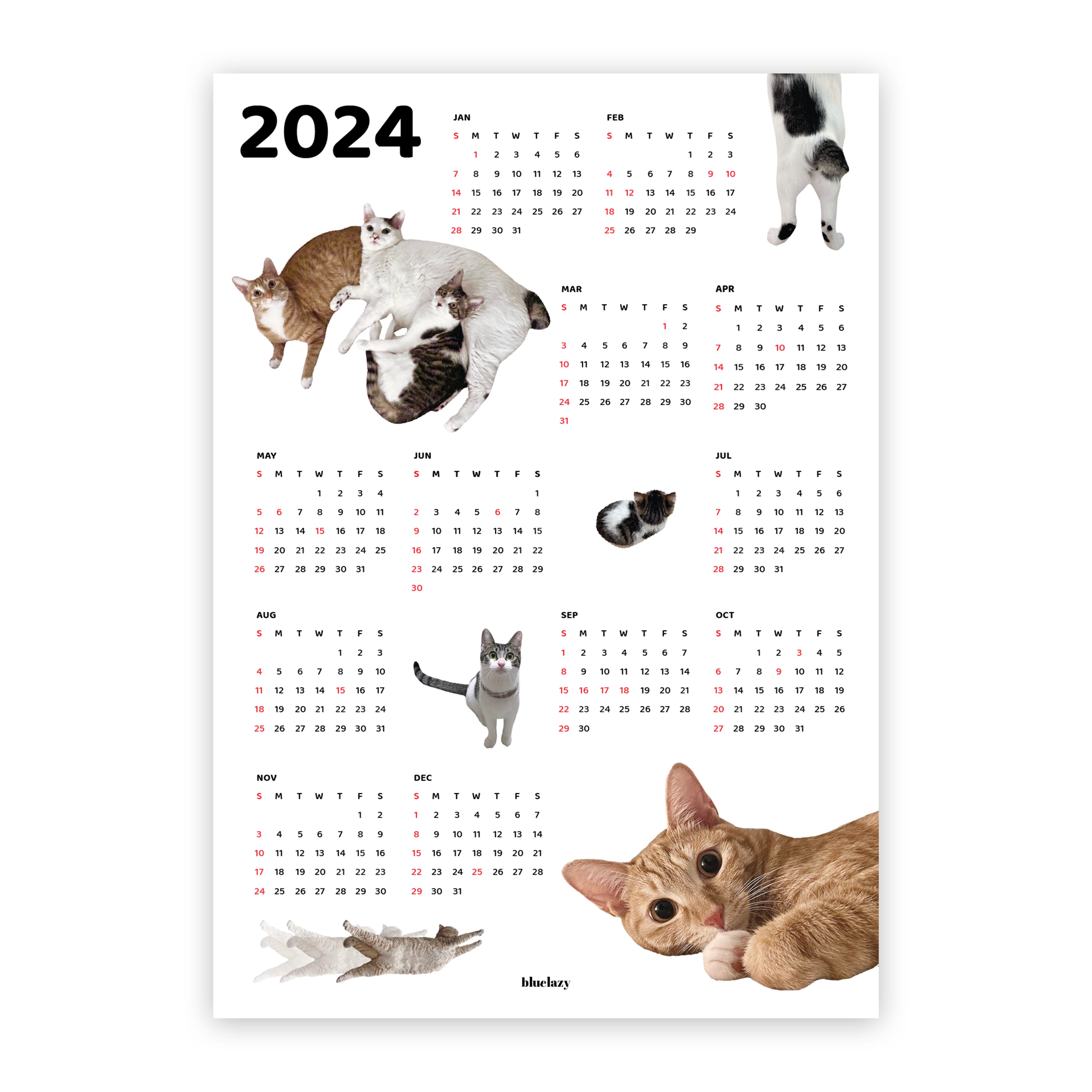 2024 CAT POSTER CALENDAR [A3]