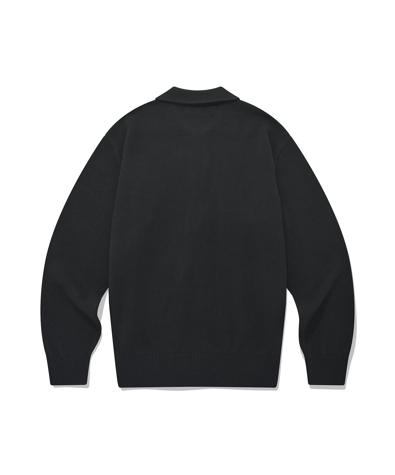 CHUCK シャープロゴカラーニットカーディガン / CHUCK SHARP LOGO COLLAR KNIT CARDIGAN (BLACK)