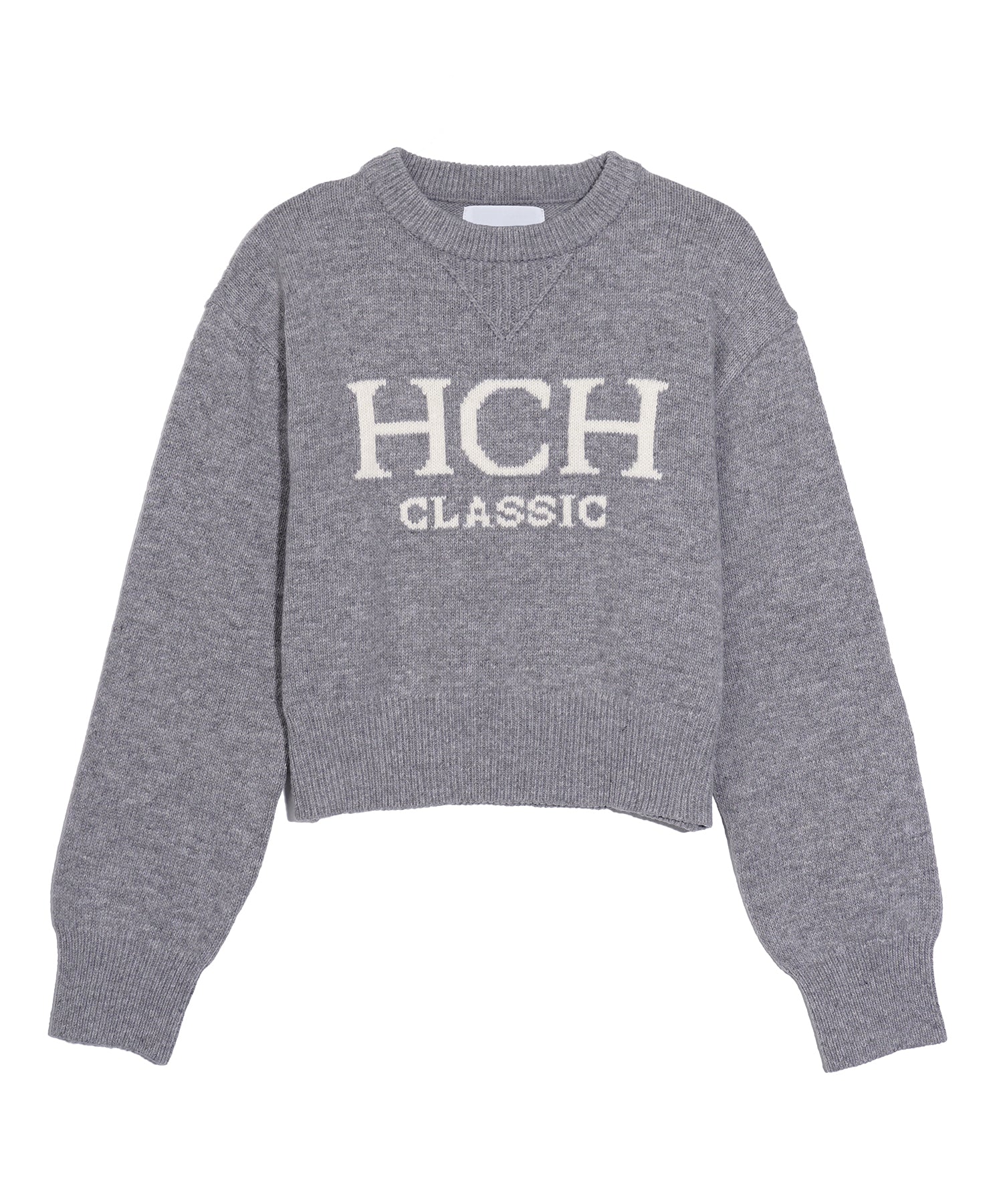 HCH Classic Semi-Cropped Lambswool Knit_Gray