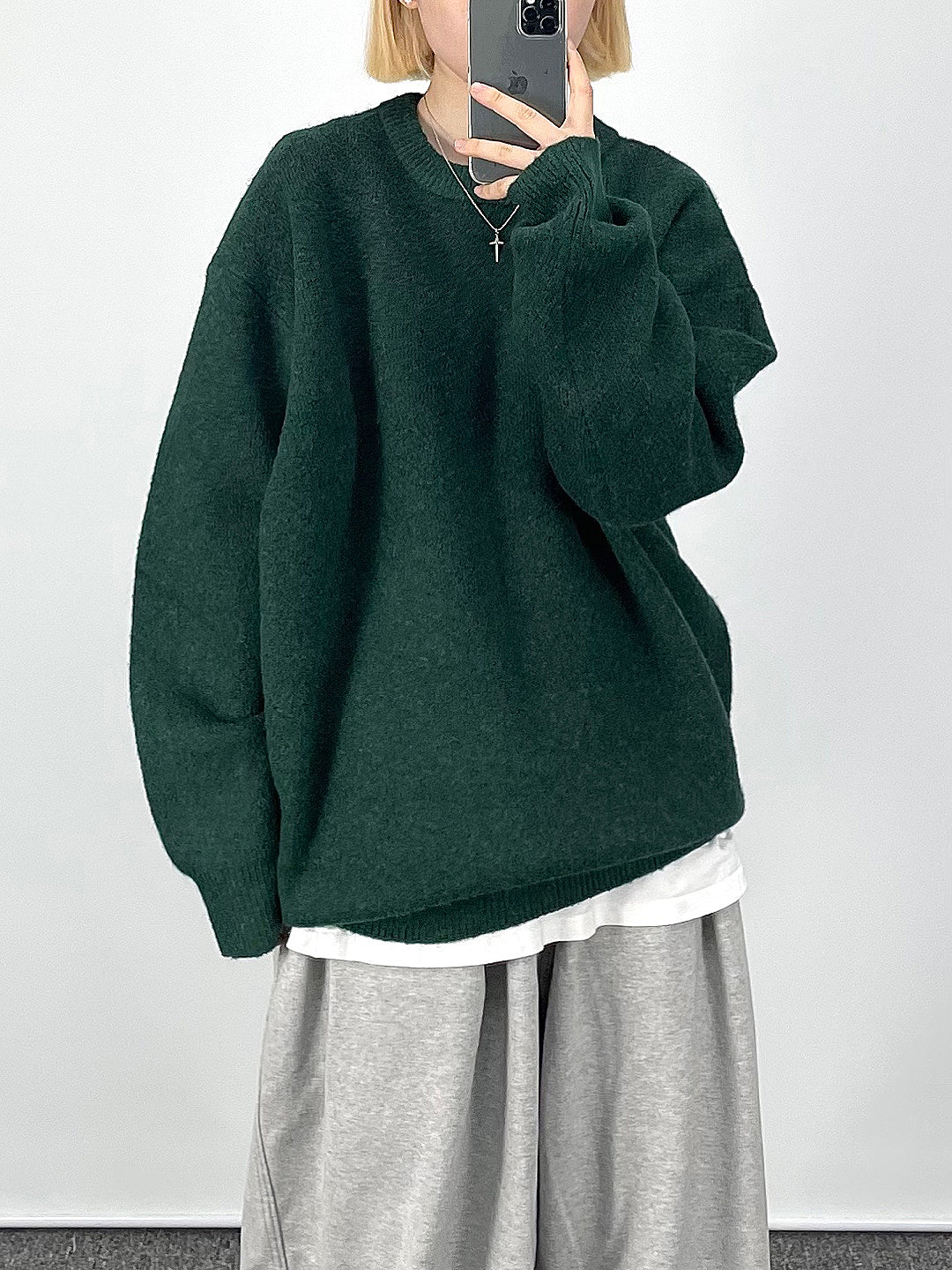 wool knit sweatshirt