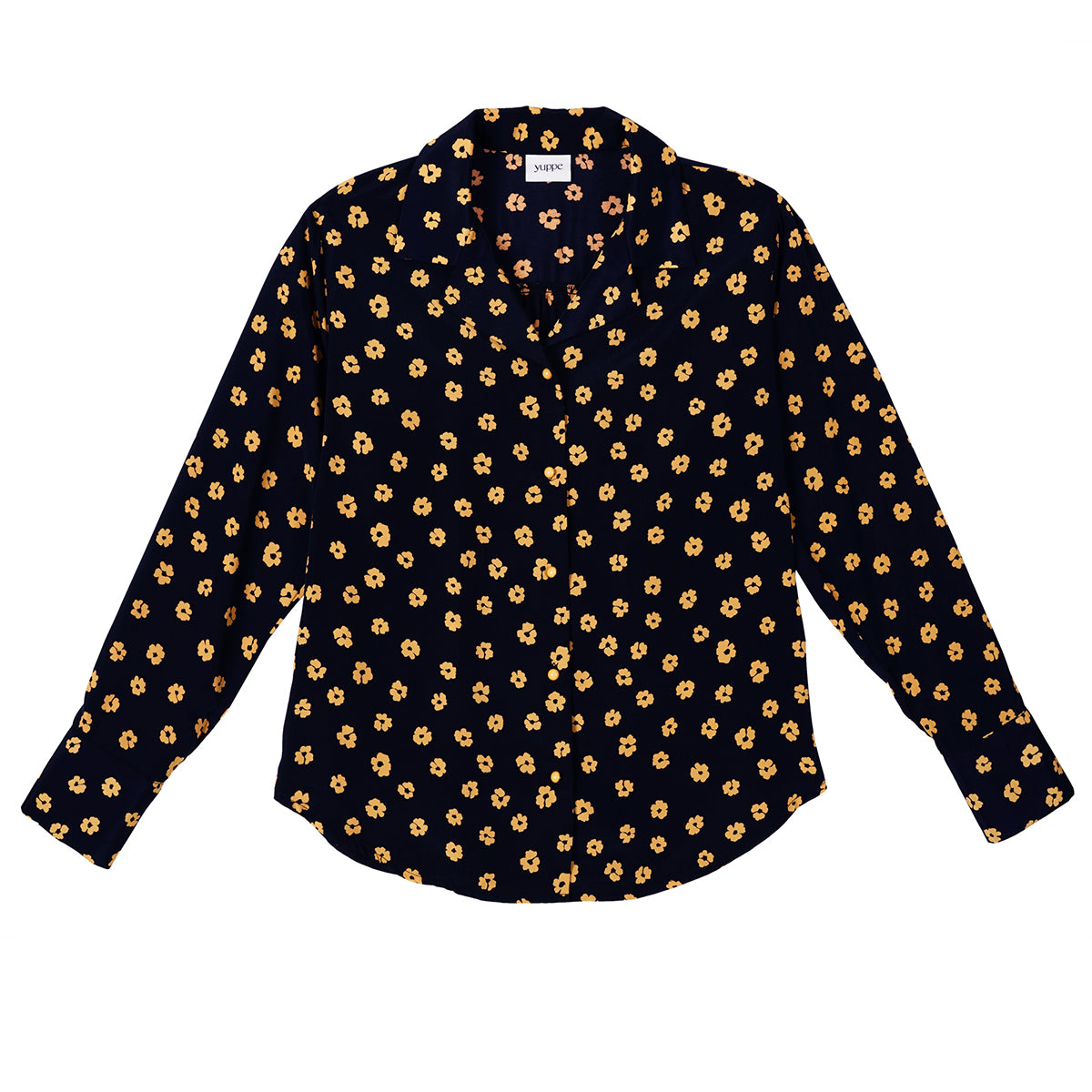 フラワーラインシャツ / FLOWER LINE SHIRT_NAVY