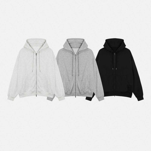 COZY Spring 2 Way Hood Zip Up (3color)