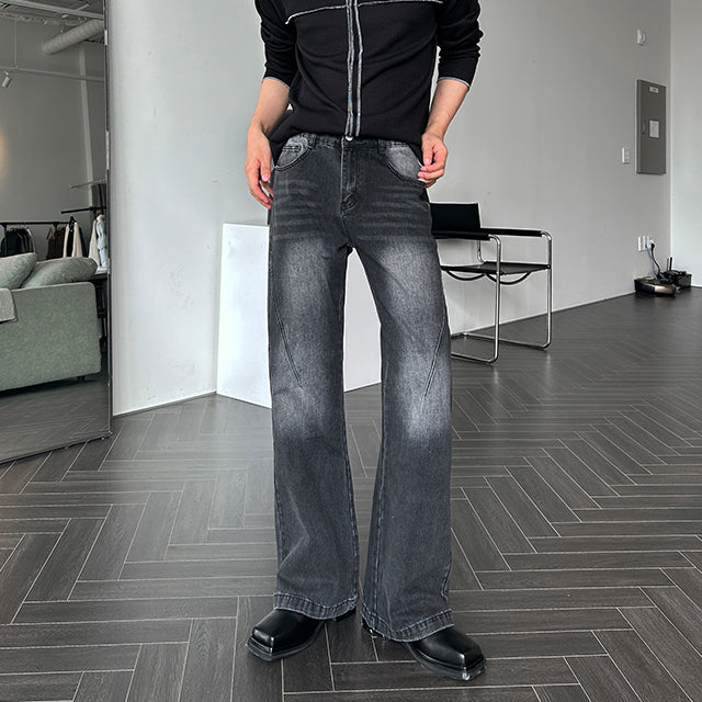 Line Bootcut Denim Pants