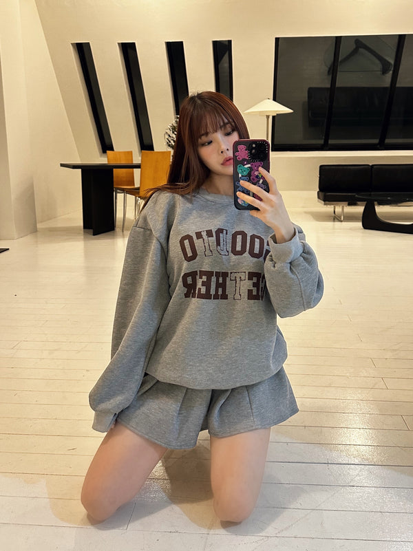 Mild brushed sweatshirt set