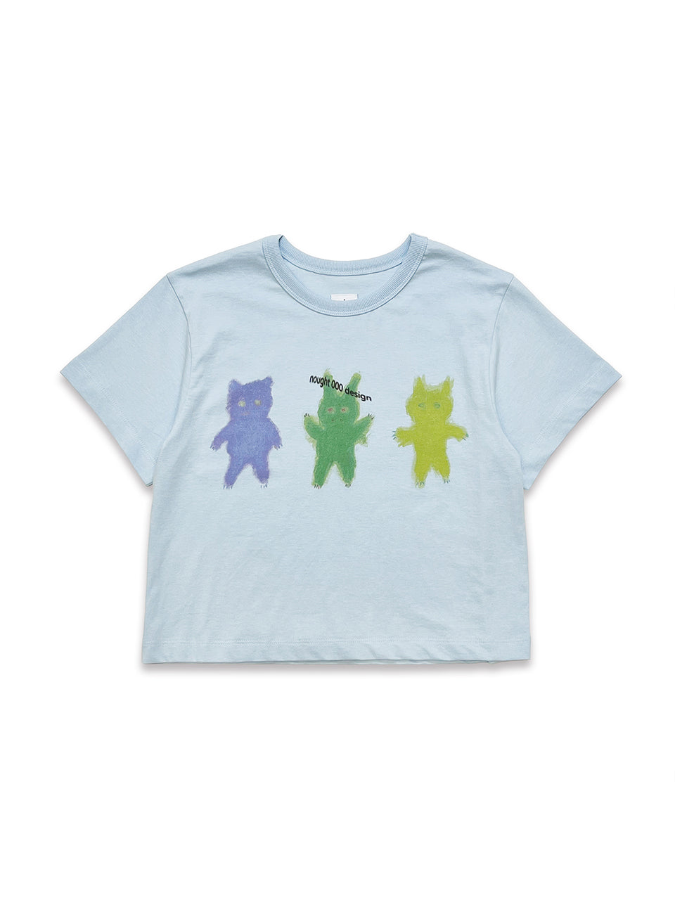 Odd Toys Crop T-Shirt / Sky Blue