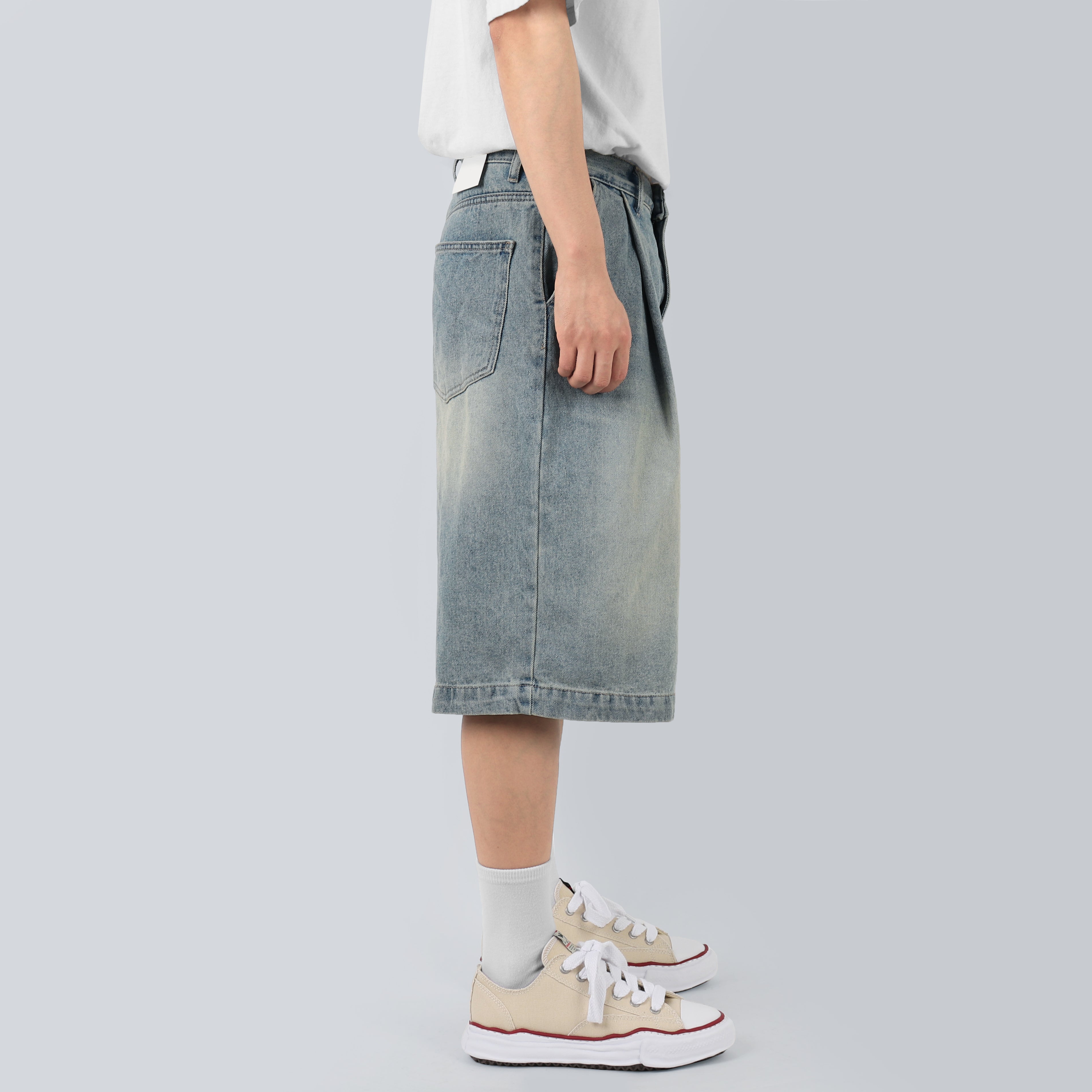 Flow Denim Half Pants