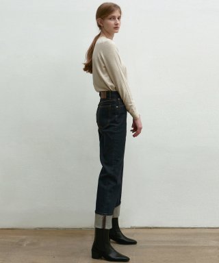 ROLL-UP HIGHRISE JEANS_INDIGO