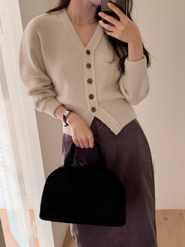 Alpaca Wool Knit Cardigan (4color)