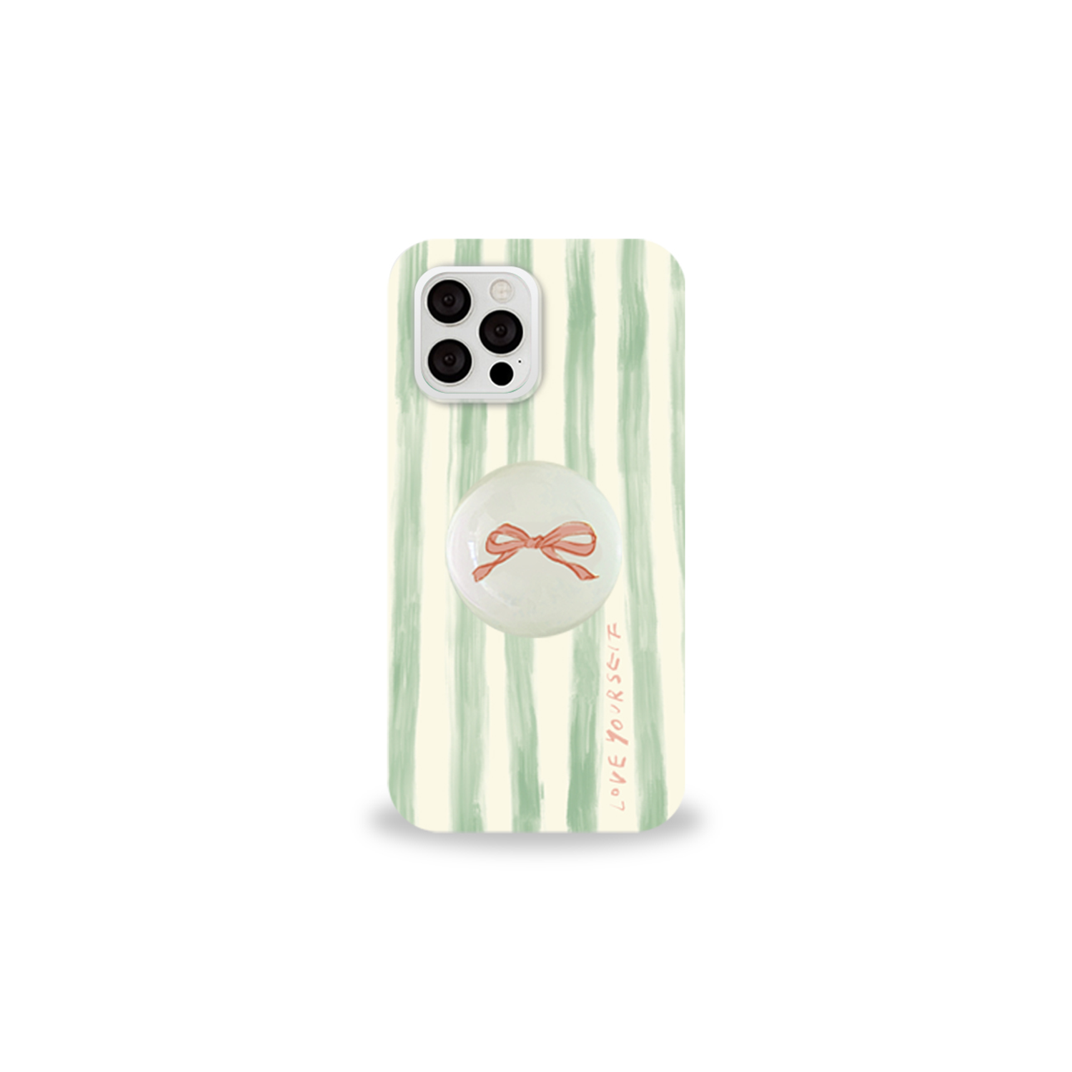 [SET]Present series : Green letter phone case + griptok