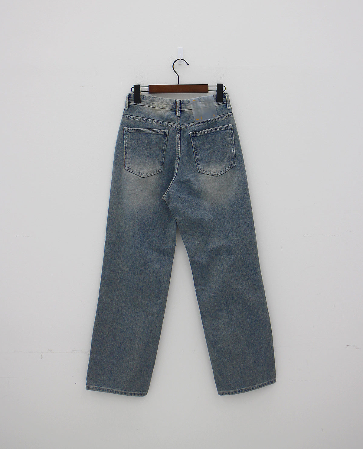 No.1839 Bonding wide denim pants