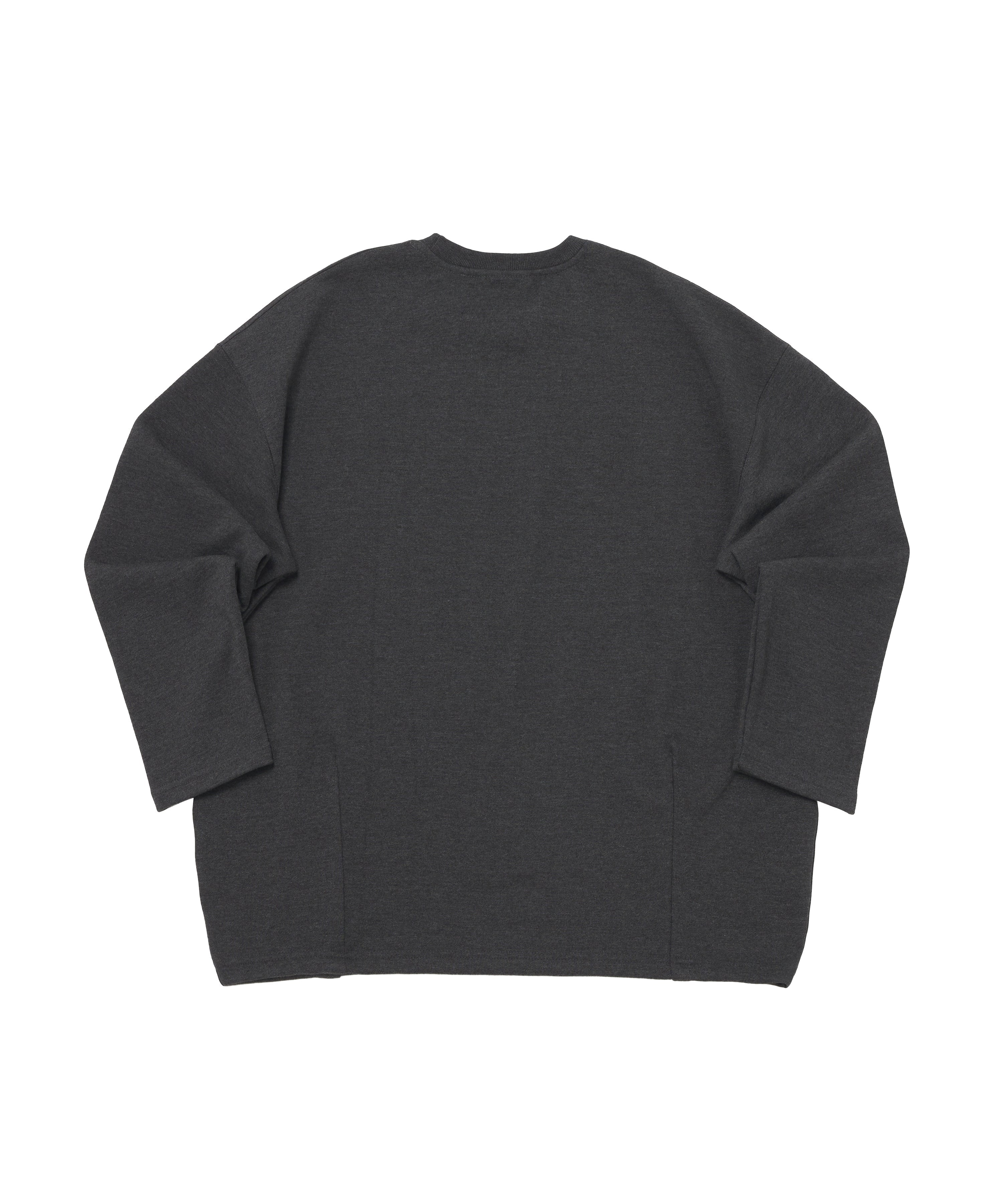 HEAVY-TERRY BALLOON SWEAT BOX TEE (Charcoal)