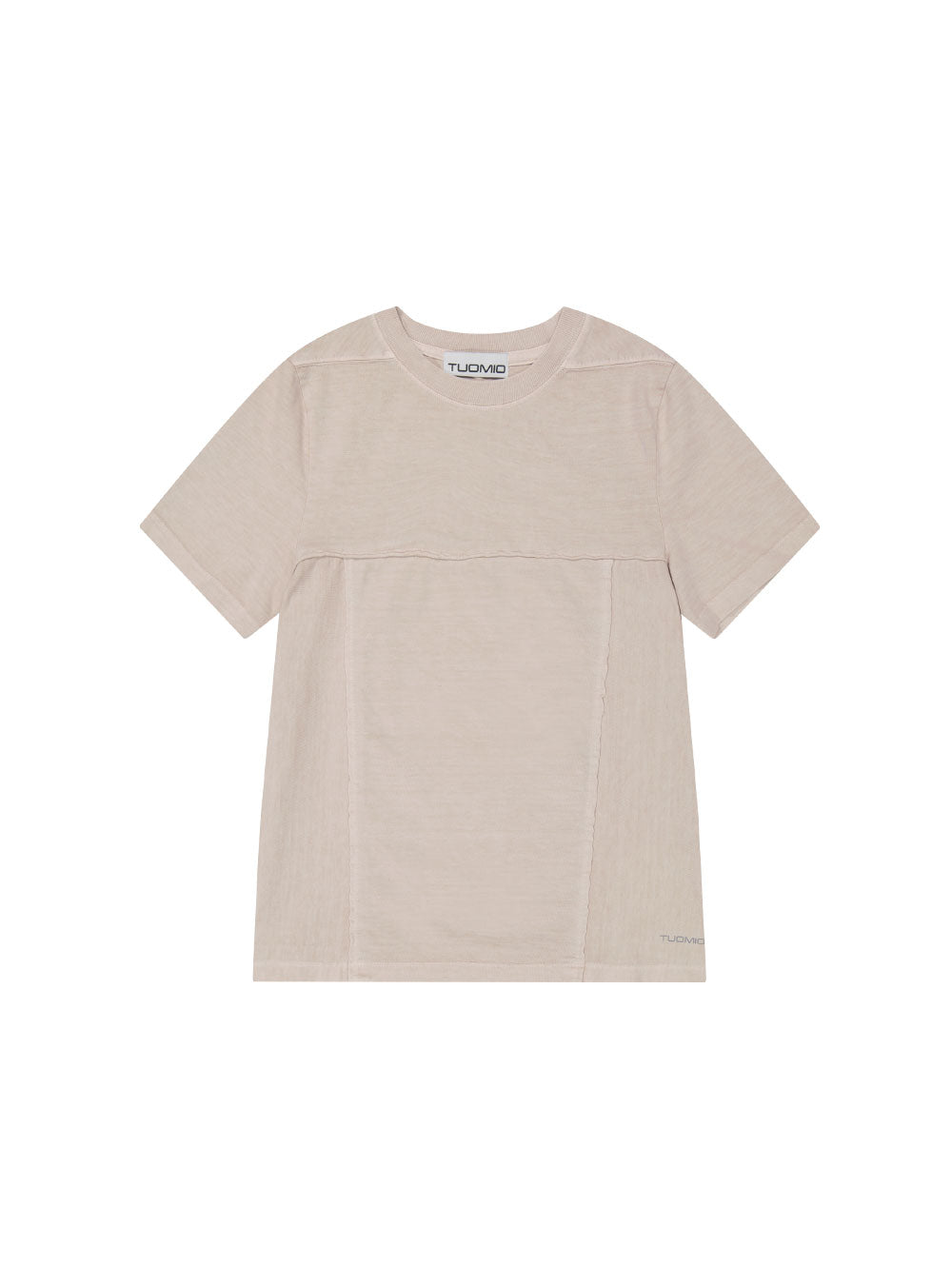 GARMENT DYED SEAM POINT T-SHIRTS [BEIGE]