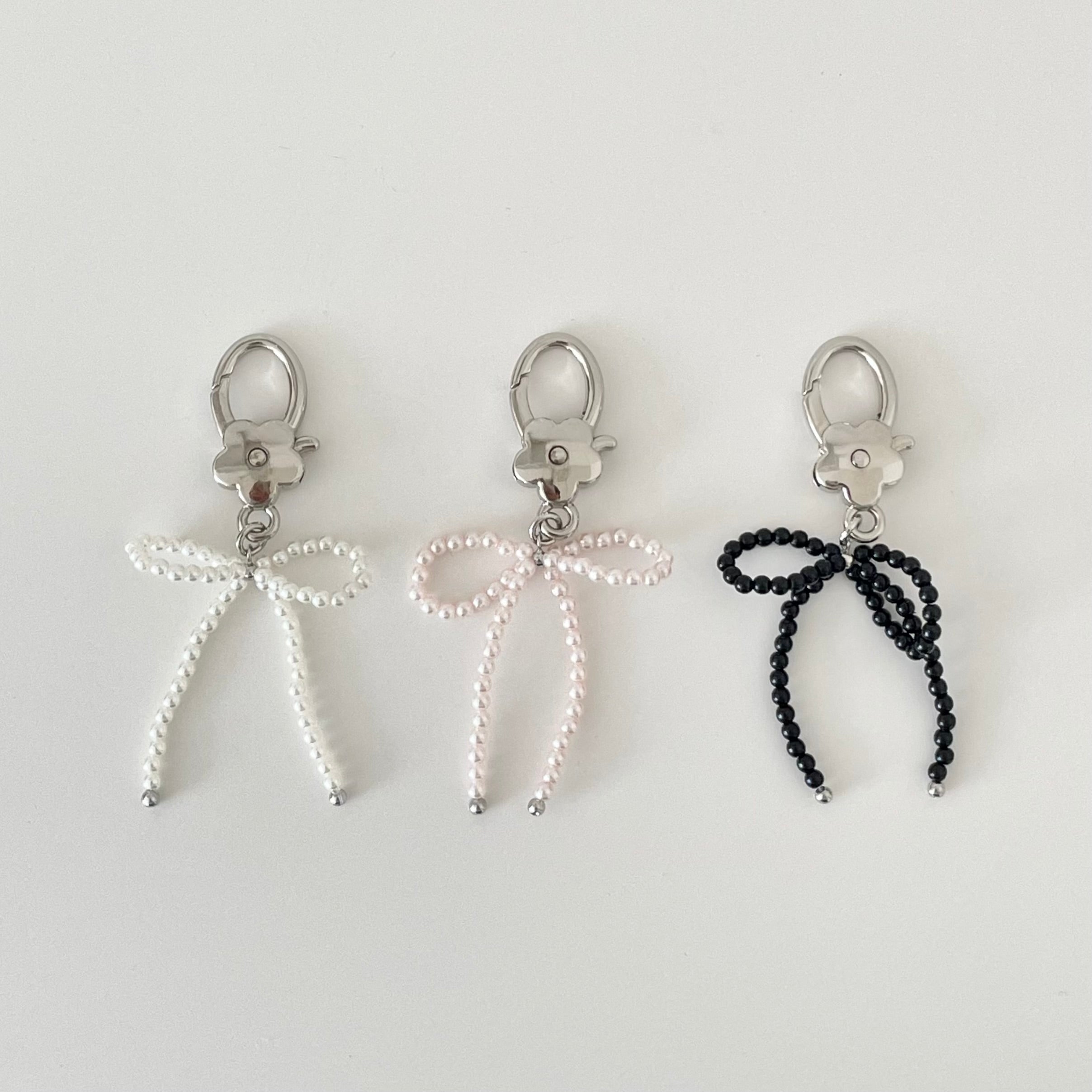 beads ribbon keyring [3 color]