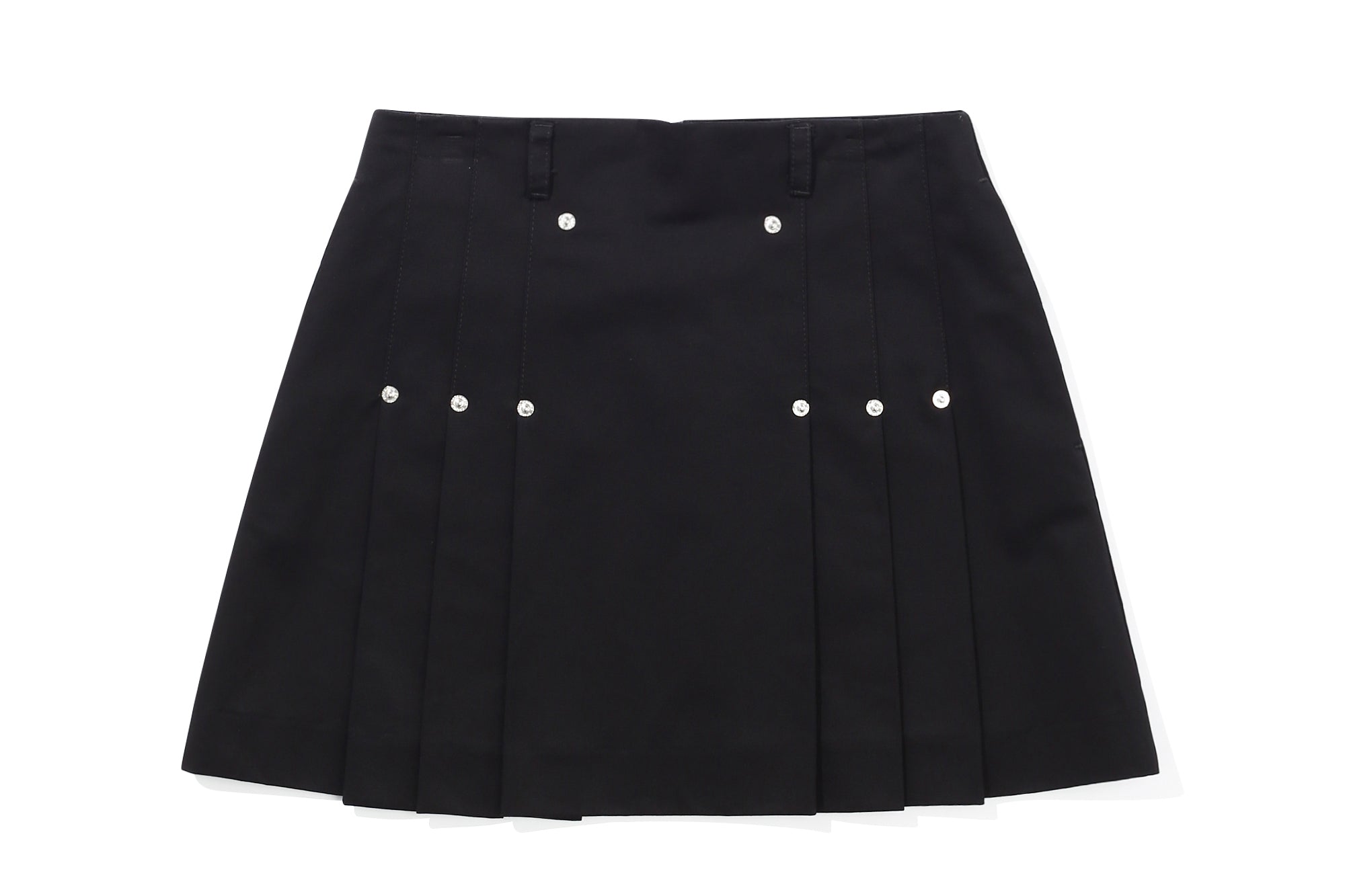 COTTON LOW RISE KILT SKIRT