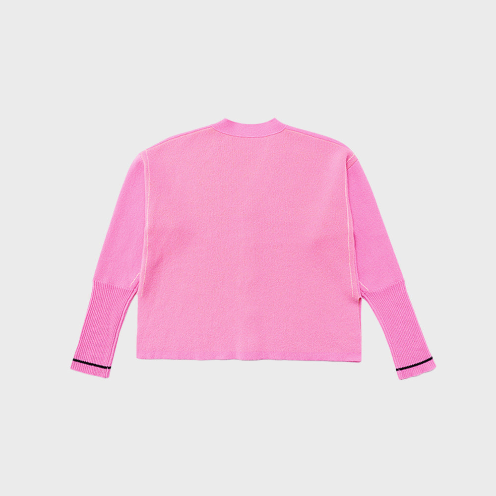 HAND STITCHED CARDIGAN_PINK