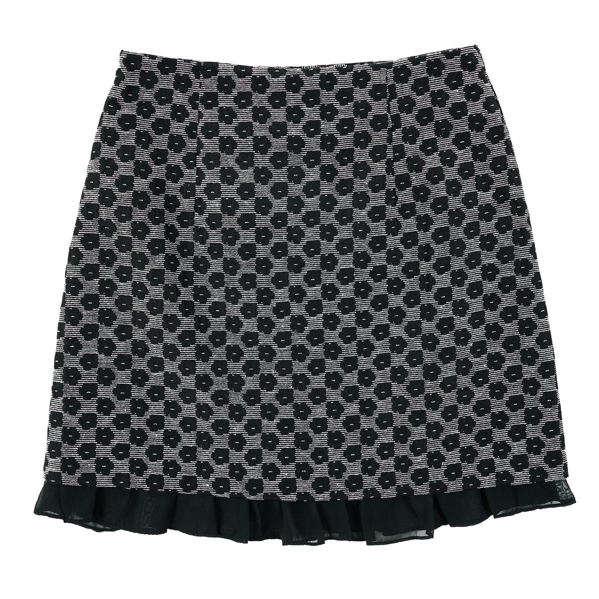 ジャカードフラワースカート / JACQUARD FLOWER SKIRT_BLACK