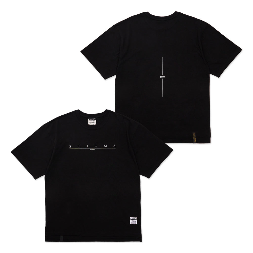 Serif Oversized Short Sleeves T-Shirts Black / White