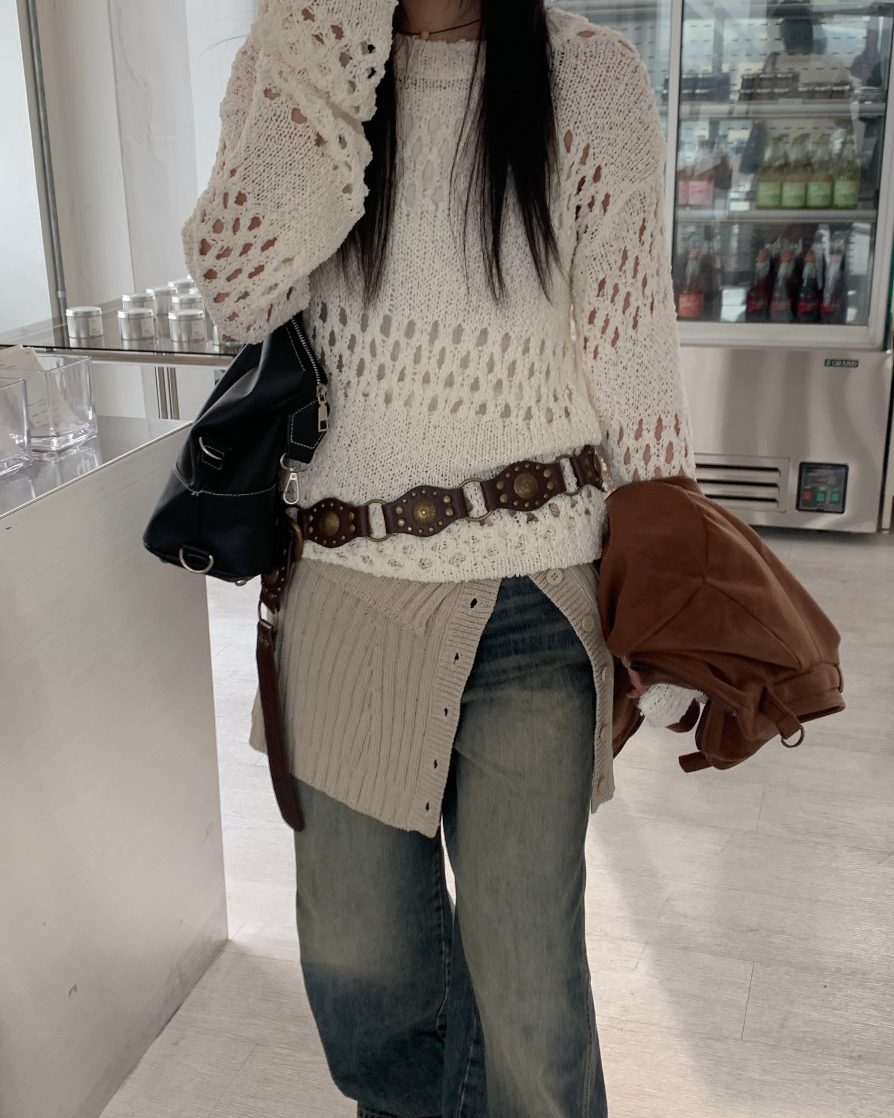 Button knit top