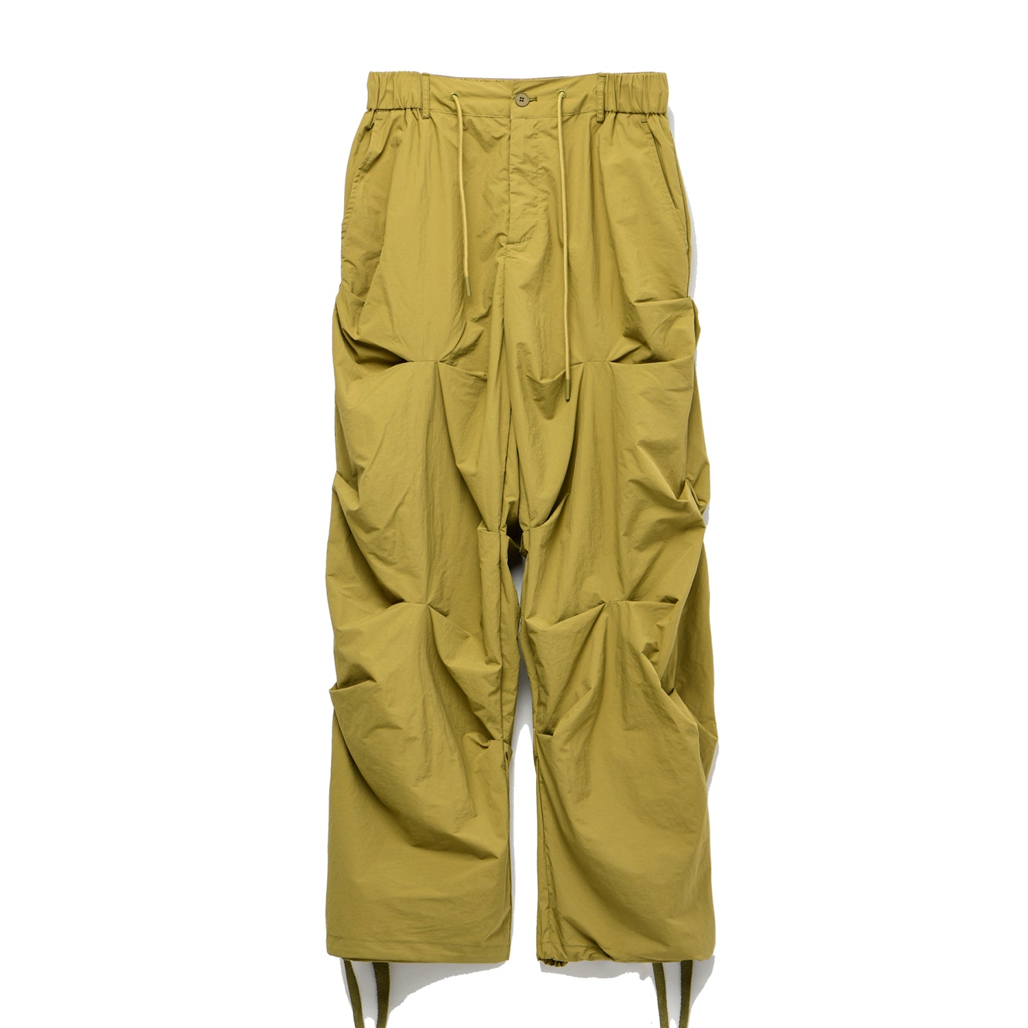 CREASE NYLON BANDING PANTS_OLIVE GREEN