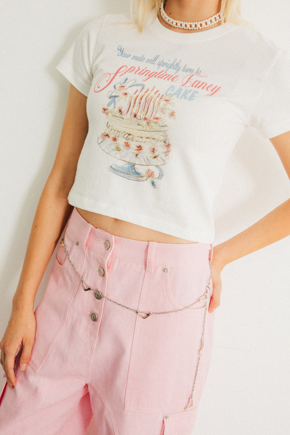 DIMANCHE CAKE CROP T-SHIRT