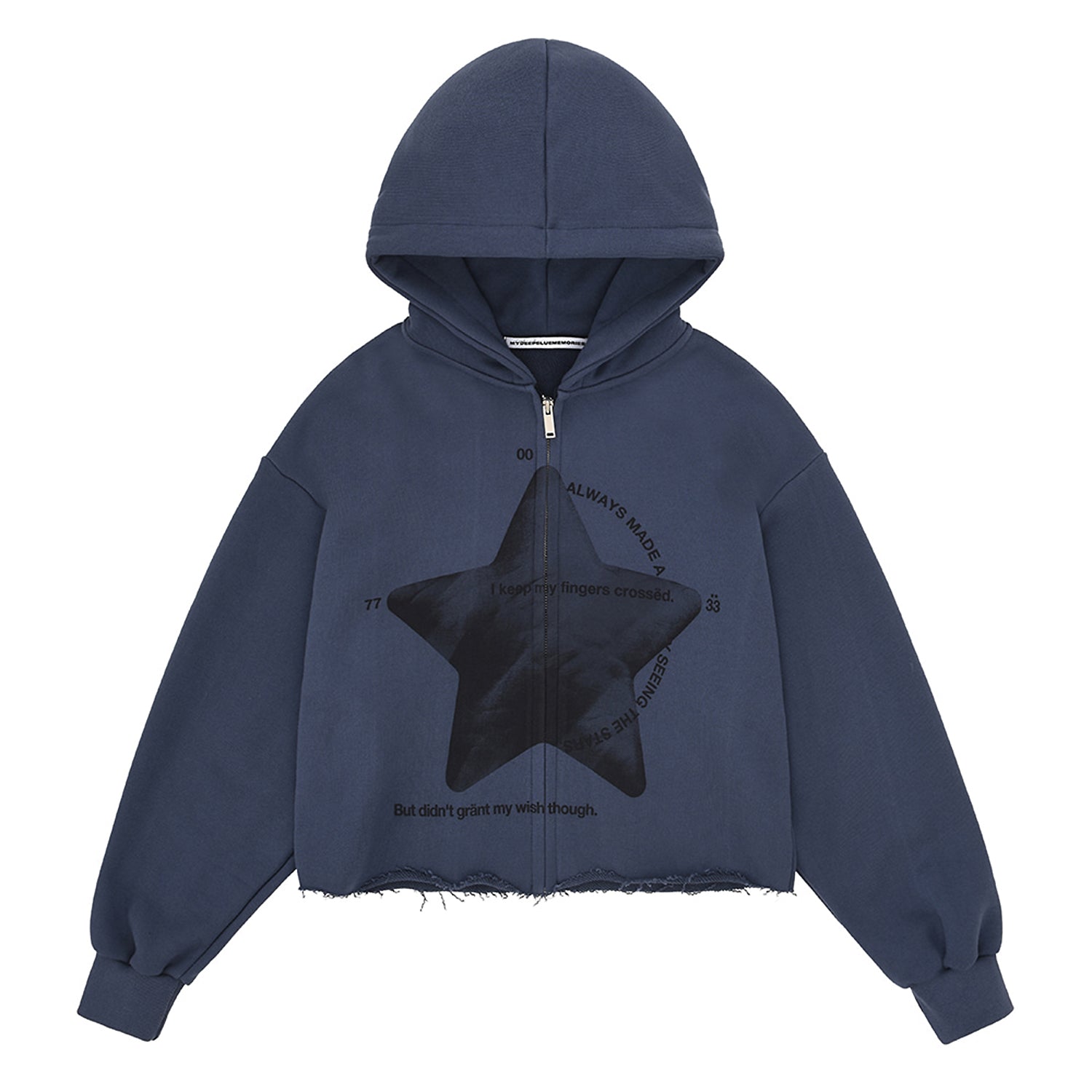 seeing the stars hood zip-up(midnight blue)