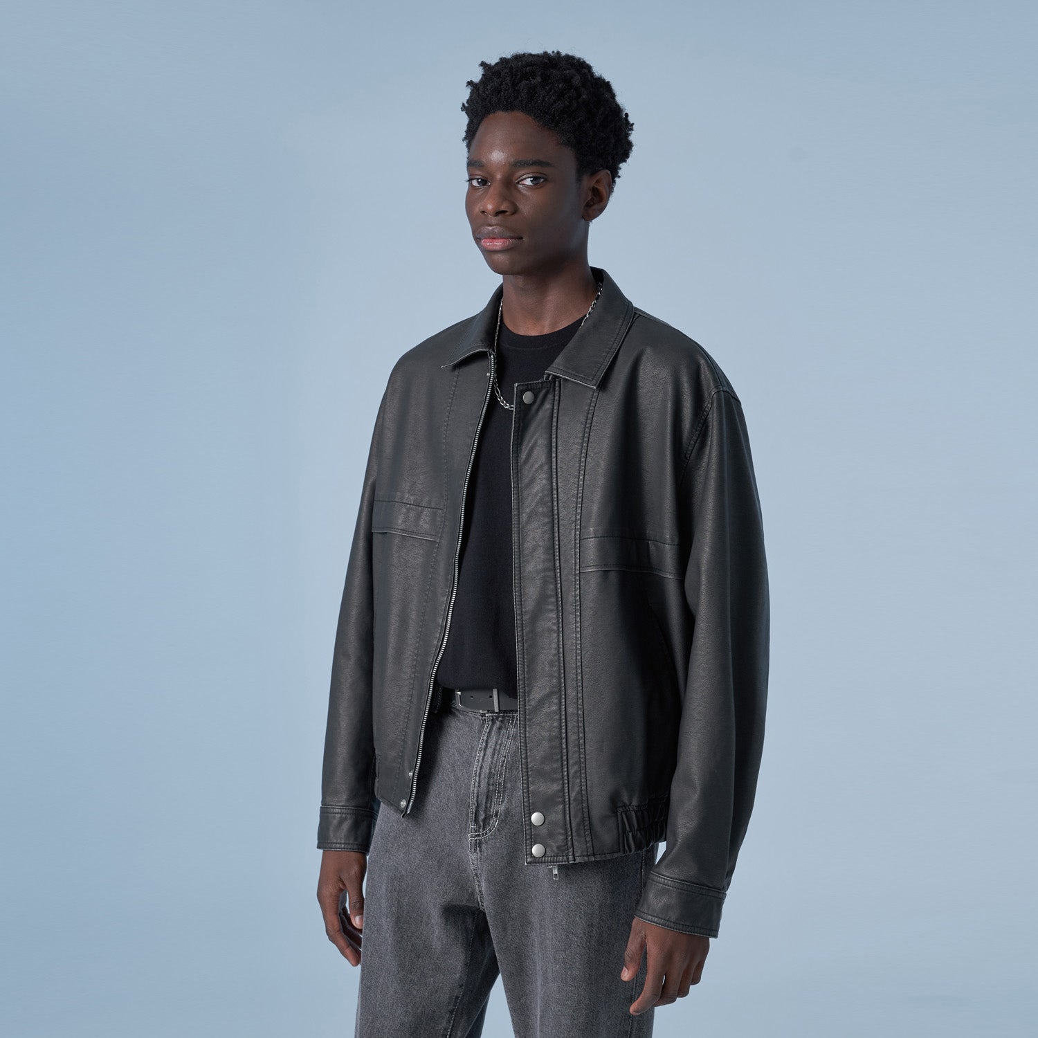 Overfit Washed Heritage Jacket (Black)