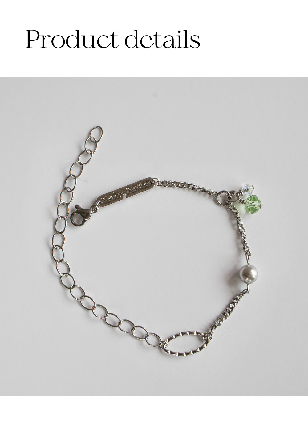 Applegreen point mix chain surgical bracelet