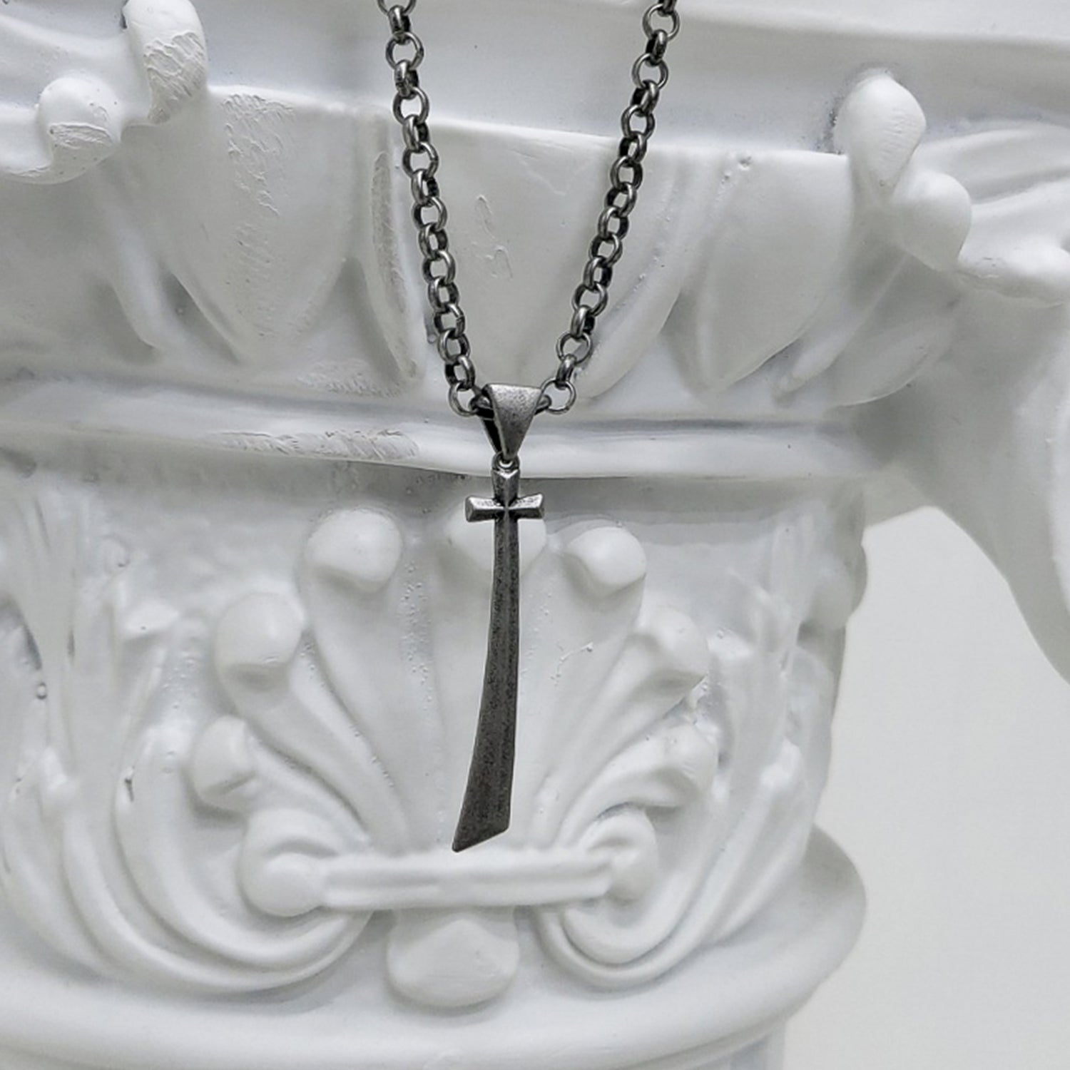 [BLESSEDBULLET]soild cross necklace_MEDIUM