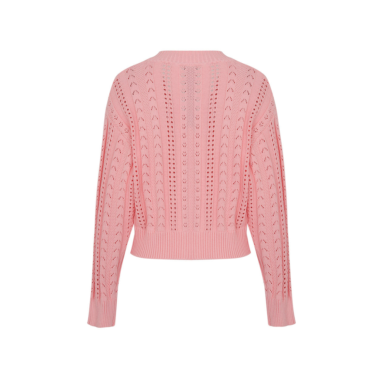 EYELET PUNCHING KNIT CARDIGAN_PINK (EEOO1CDR01W)