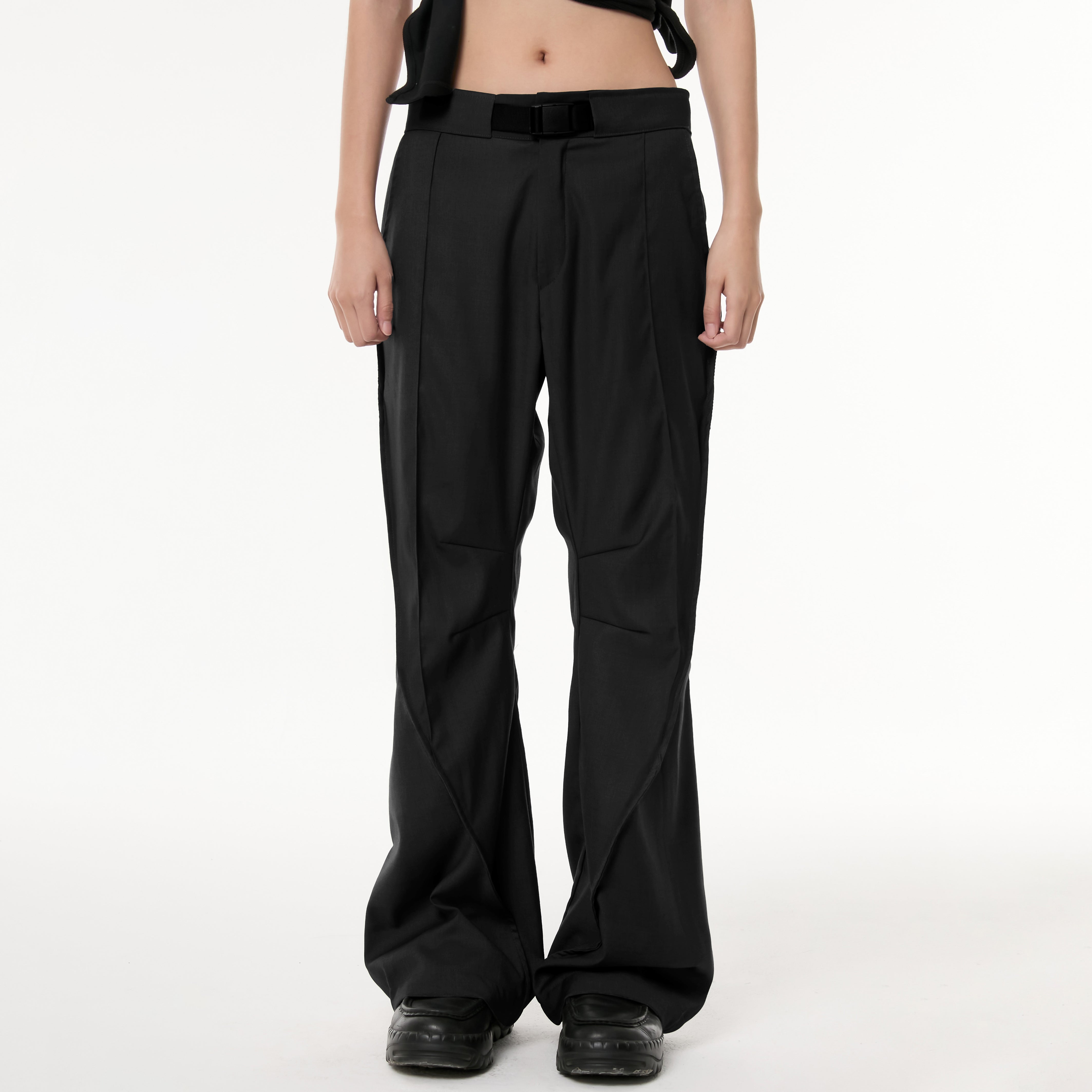 Diagonal Flare Pants