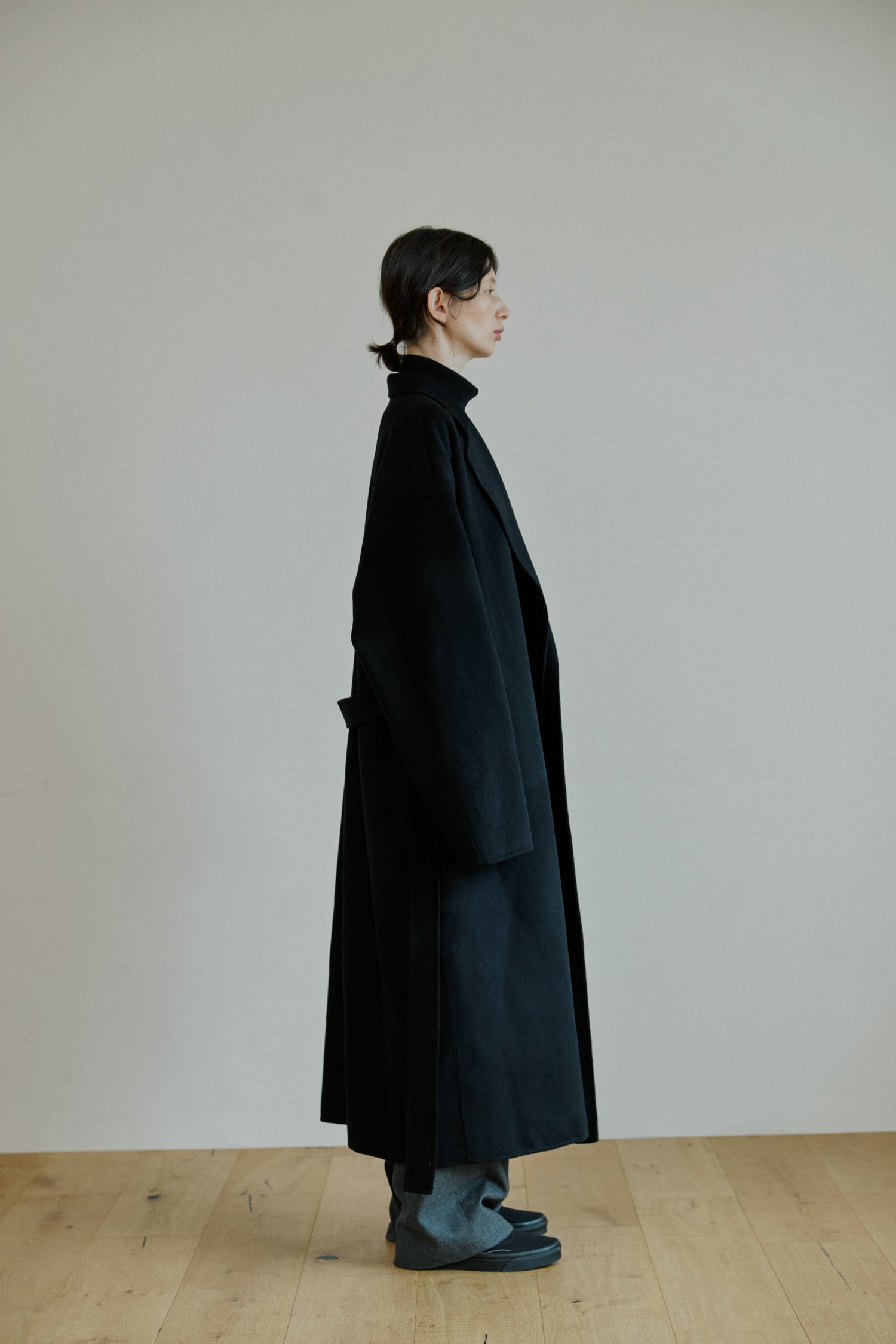 unisex handmade coat black