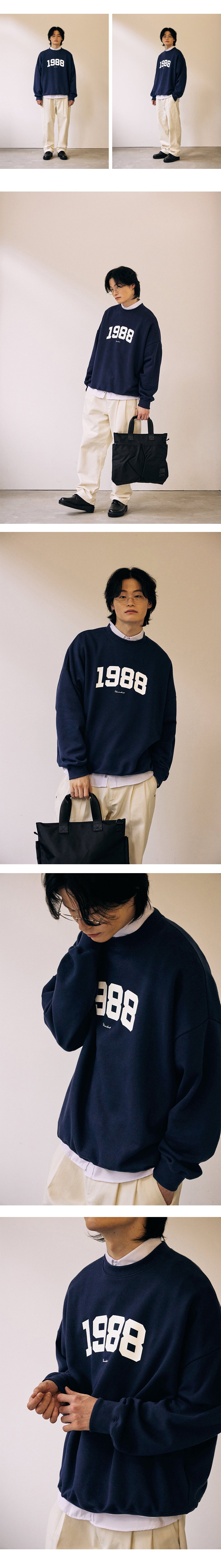 Overfit 1988 Sweat Shirt-Navy